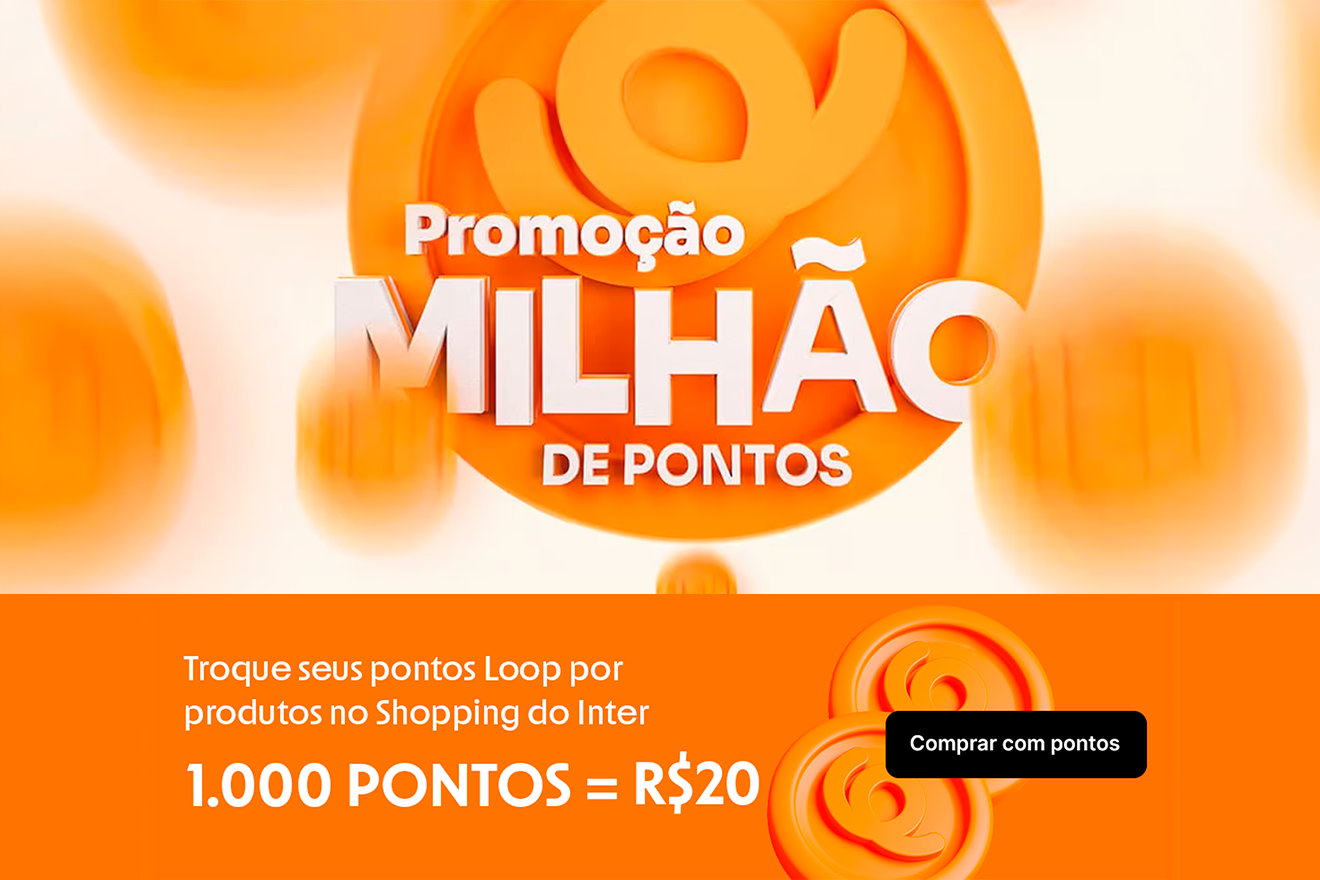 Vertical campaign design for Inter Loop inviting customers to win up to one million loyalty points.